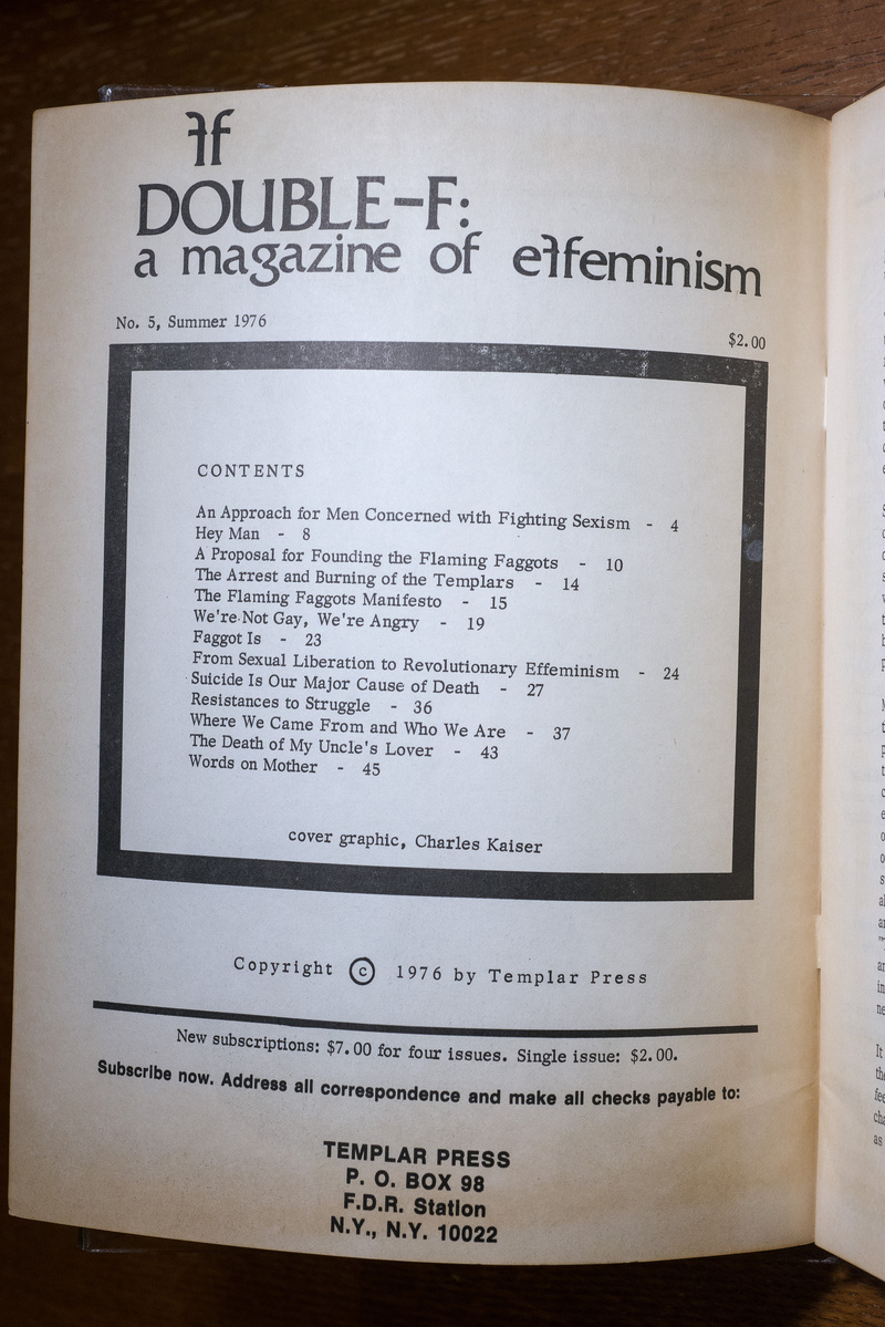 Double-F: A Magazine of Effeminism