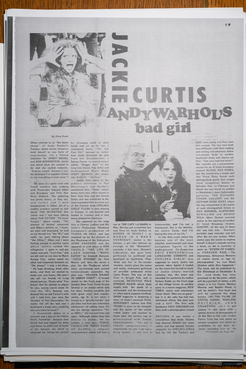 Jackie Curtis: Andy Warhol's Bad Girl
