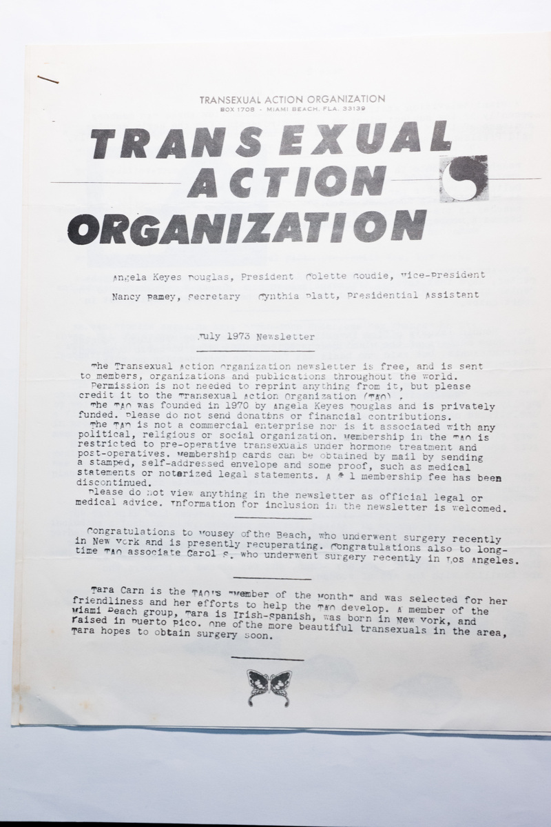 Transsexual Action Organization July 1973 Newsletter