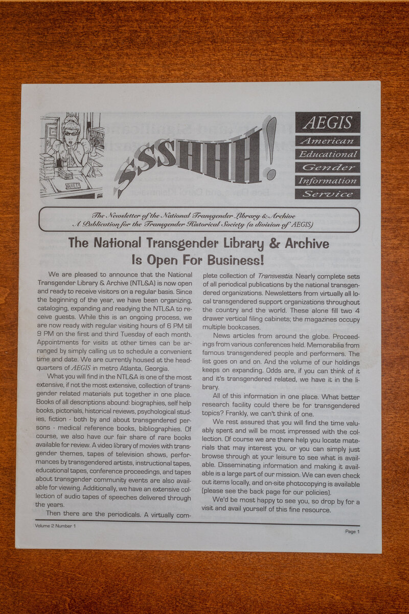 The National Transgender Library & Archive is Open for Business!
